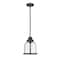 Z-Lite Burren 1 Light Mini Pendant, Matte Black And Clear Seedy 337MP-MB - alternate 4